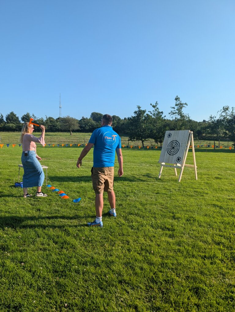 Axe throwing in the peak district